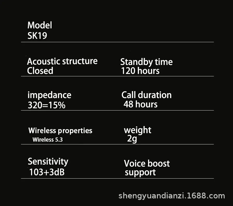 Cross-Border Best-Selling Sk19 Bluetooth Earphones In-Ear Wireless Noise-Cancelling Ultra-Small Mini Sleep Tws Earphones Mini Style — feature 10