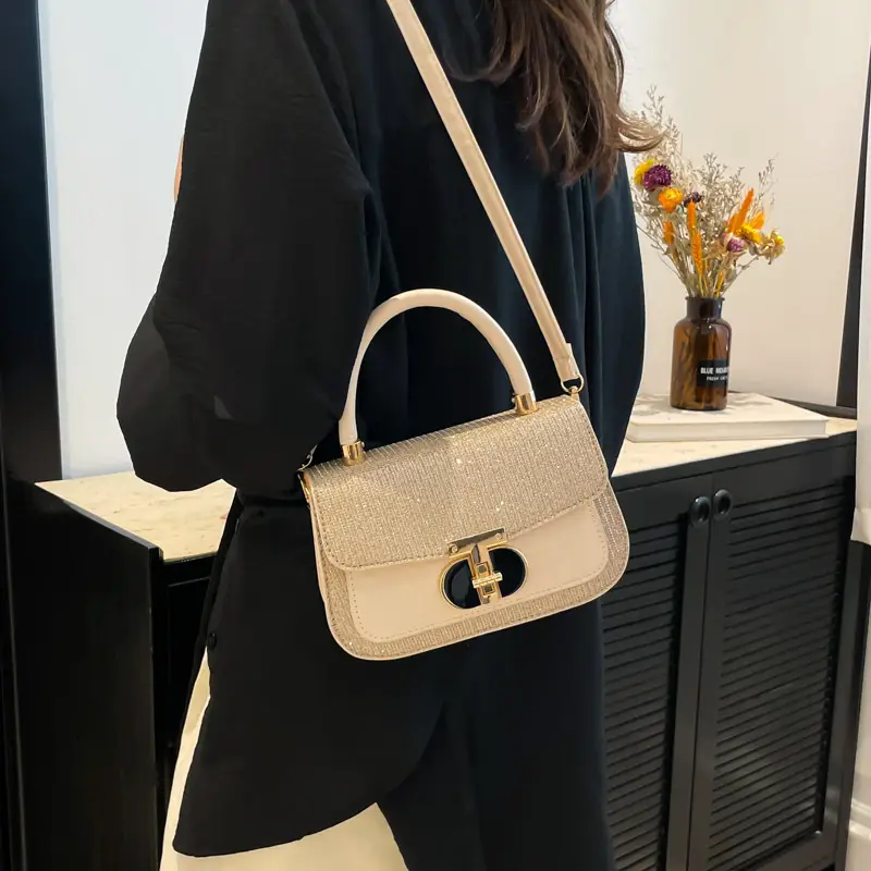 Black Sequin Shoulder Bag for Women 2025 Spring - Image 7