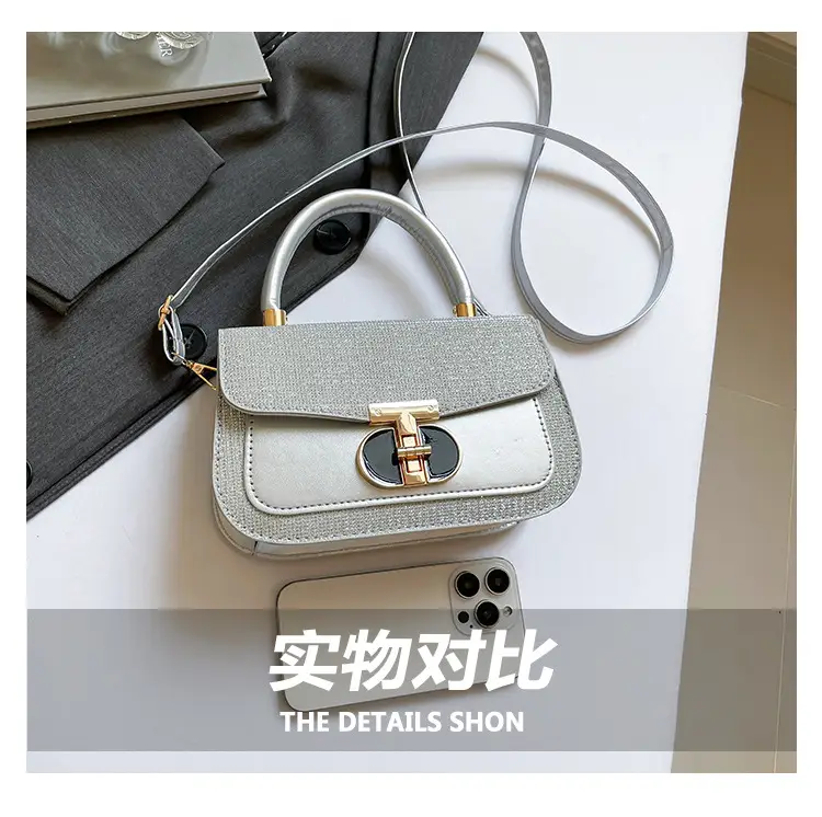 Black Sequin Shoulder Bag for Women 2025 Spring — feature 6