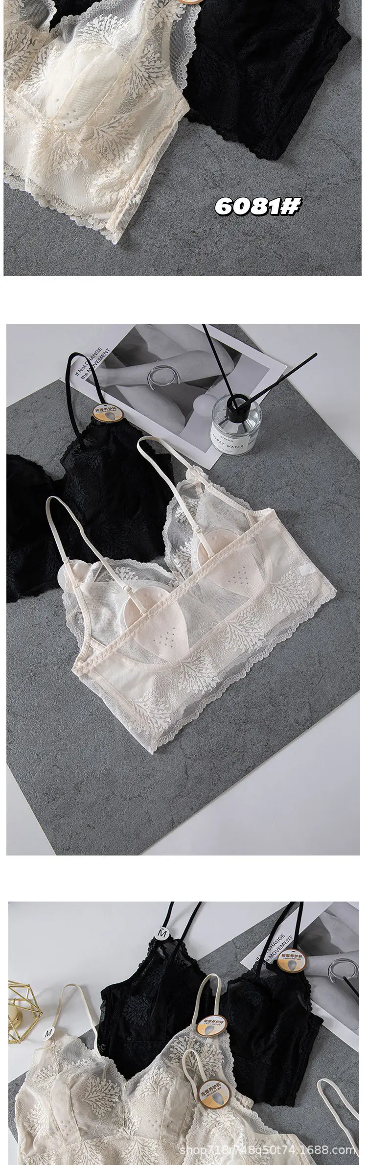 Summer Ultra-Thin French-Style Sexy Lace Seamless Underwear for Women, Backless Tube Top with Bunny Ears Seamless Bra — feature 2