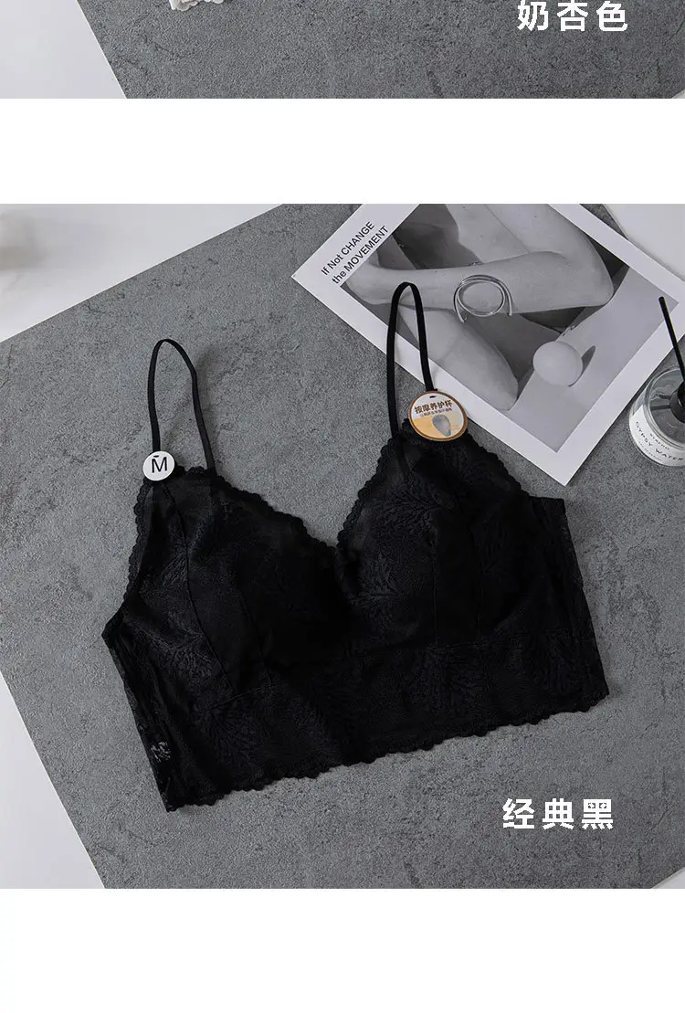 Summer Ultra-Thin French-Style Sexy Lace Seamless Underwear for Women, Backless Tube Top with Bunny Ears Seamless Bra — feature 6