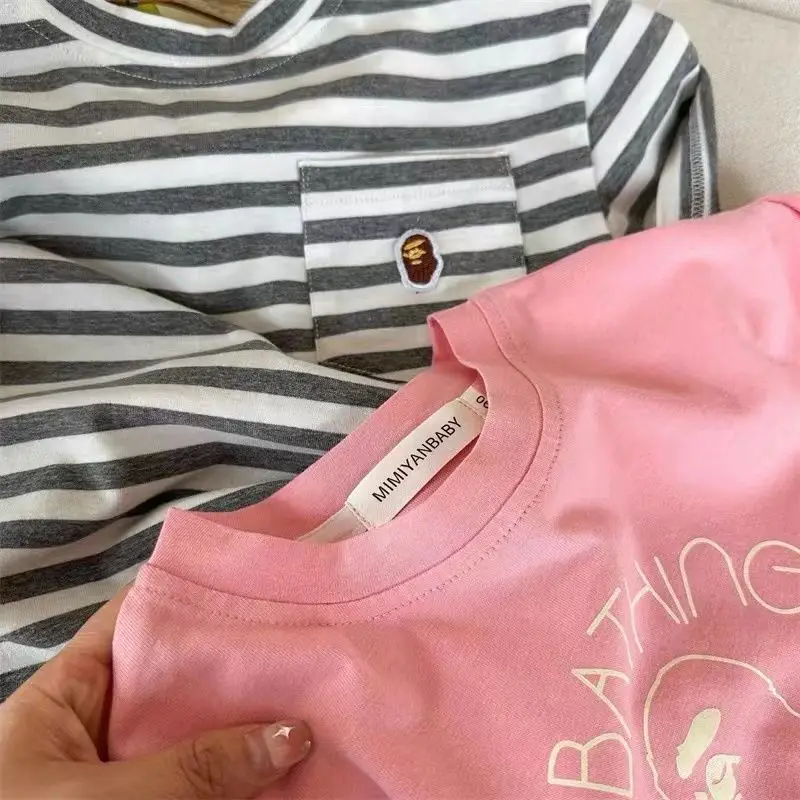 Kids Korean Style T-Shirt 2025 Summer Pure Cotton — feature 3