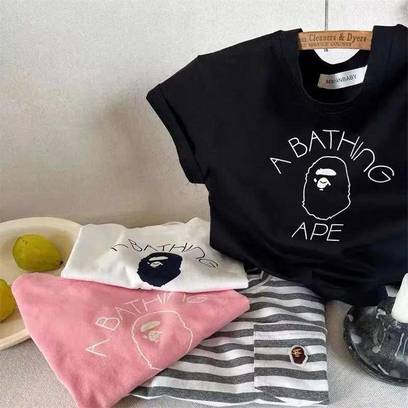 Kids Korean Style T-Shirt 2025 Summer Pure Cotton - Image 2