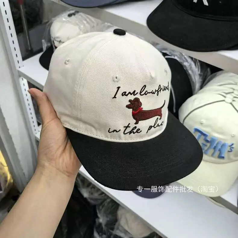 Japanese-Style Dachshund Cap for Women Spring Autumn Hip Hop Color Blocked — feature 8