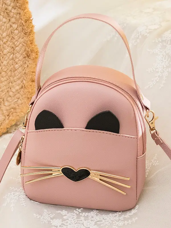 Women's Black Cat Print Crossbody Bag Spring Summer - Image 8