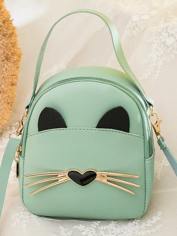 Women's Black Cat Print Crossbody Bag Spring Summer - Image 9