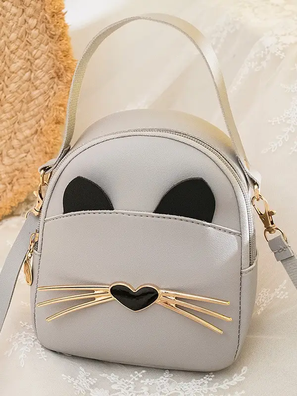 Women's Black Cat Print Crossbody Bag Spring Summer - Image 10