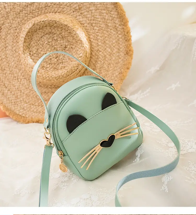 Women's Black Cat Print Crossbody Bag Spring Summer — feature 16