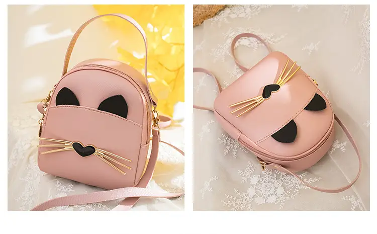 Women's Black Cat Print Crossbody Bag Spring Summer — feature 23