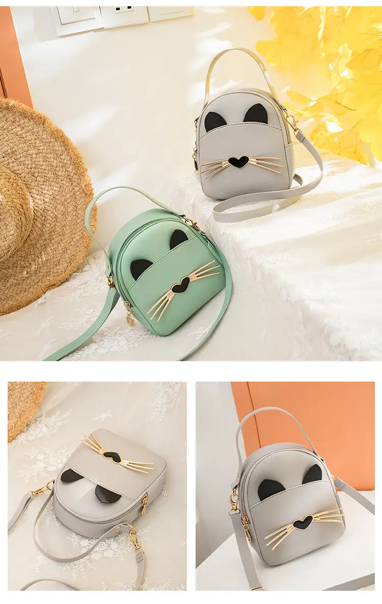 Women's Black Cat Print Crossbody Bag Spring Summer — feature 26