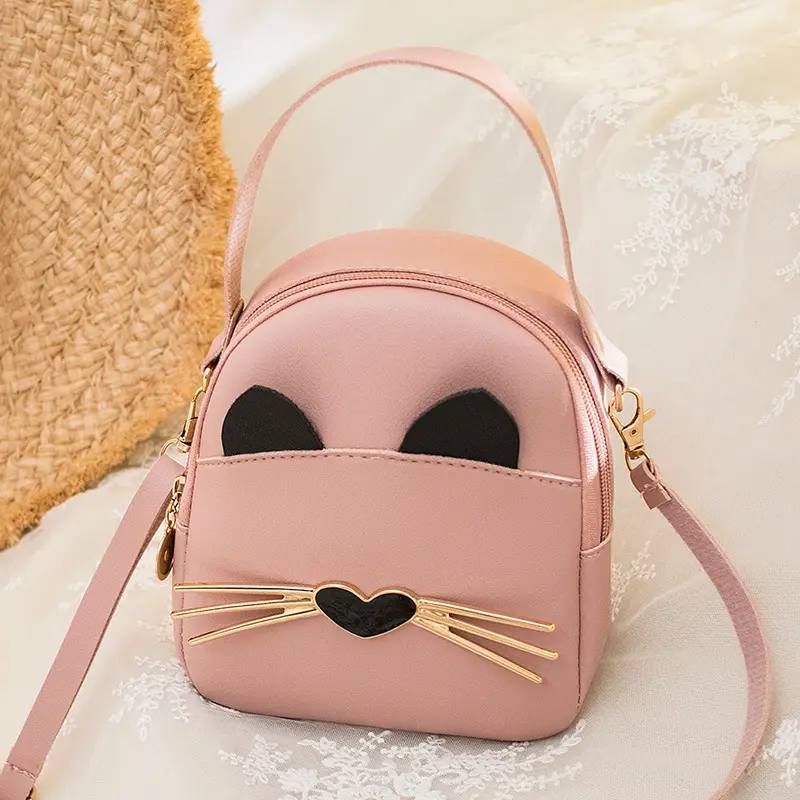 Women's Black Cat Print Crossbody Bag Spring Summer - Image 4