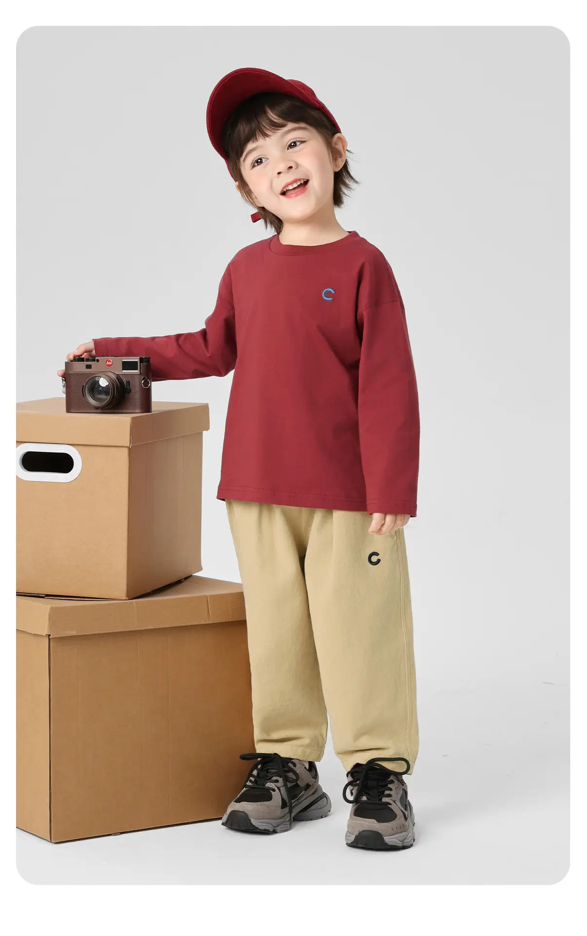 Right European Boys Cotton Long Sleeve T-Shirt Maroon 2026 — feature 29