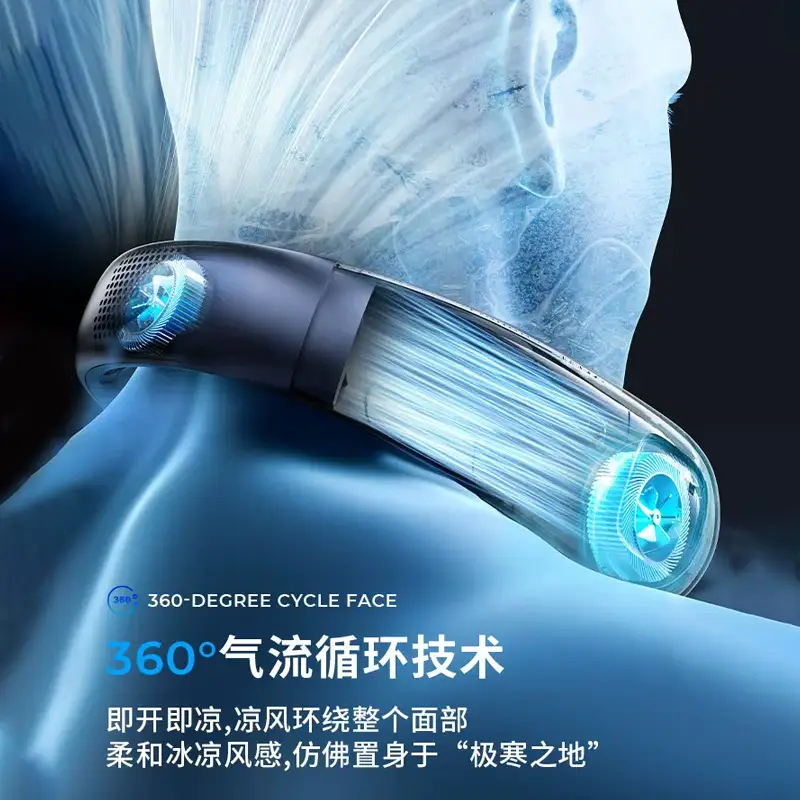 New Style Hanging Neck Fan, Convenient Portable Small Electric Fan, USB Charging Cooling Fan, Outdoor Hanging Neck Fan