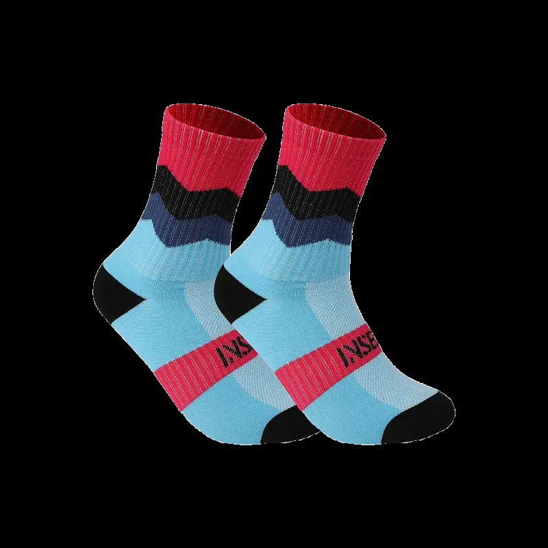 Outdoor Hiking Socks, Mid-Calf Colorful Cotton Socks, Camping Sports Skiing Wading Breathable Quick-Drying Cycling Men's Socks — feature 14