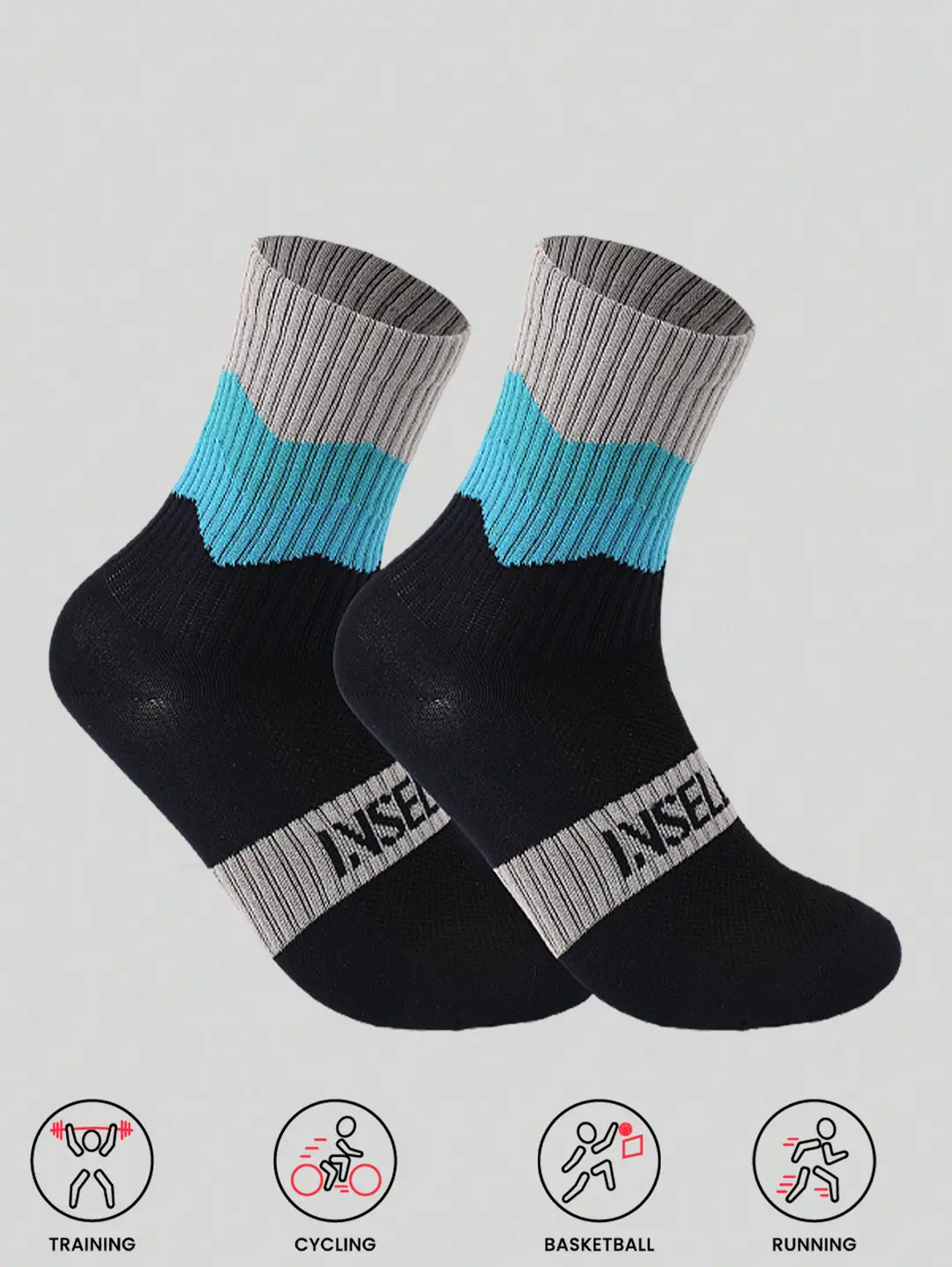 Outdoor Hiking Socks, Mid-Calf Colorful Cotton Socks, Camping Sports Skiing Wading Breathable Quick-Drying Cycling Men's Socks — feature 15