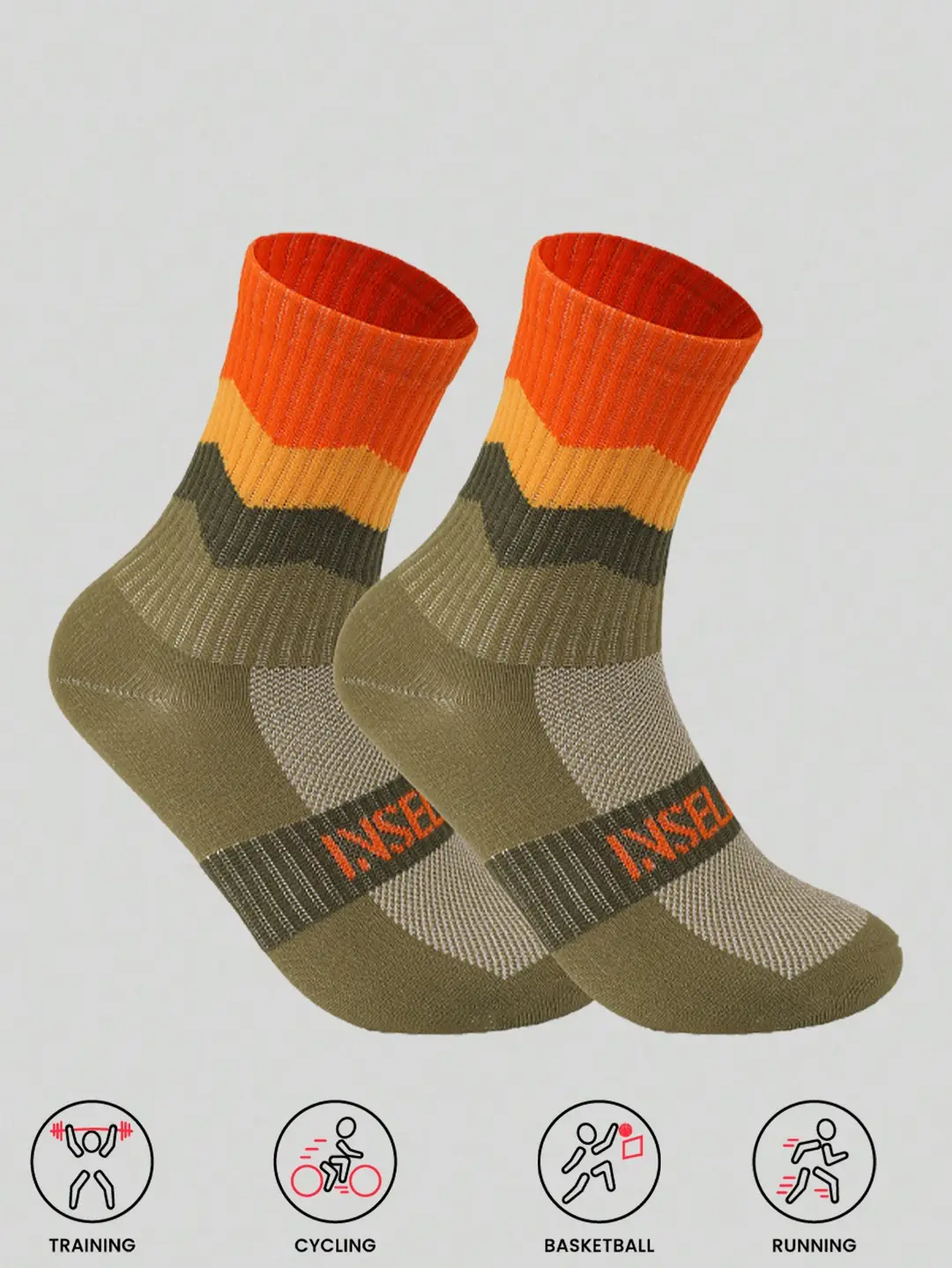 Outdoor Hiking Socks, Mid-Calf Colorful Cotton Socks, Camping Sports Skiing Wading Breathable Quick-Drying Cycling Men's Socks — feature 22