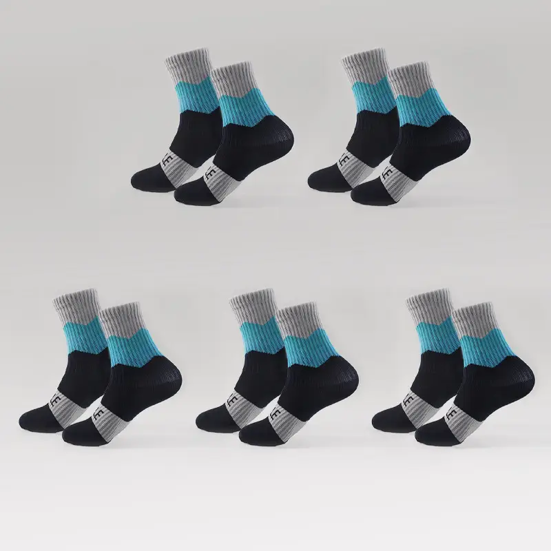 Outdoor Hiking Socks, Mid-Calf Colorful Cotton Socks, Camping Sports Skiing Wading Breathable Quick-Drying Cycling Men's Socks