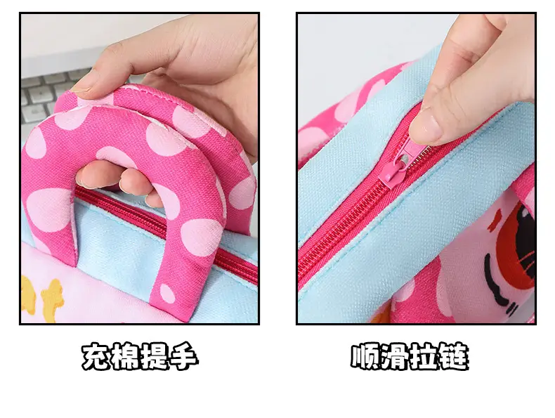 Transparent Cartoon Pencil Bag Student Handbag Portable Large Capacity Multifunctional Shoulder Bag Storage Bag Stationery Pencil Bag Office — feature 7
