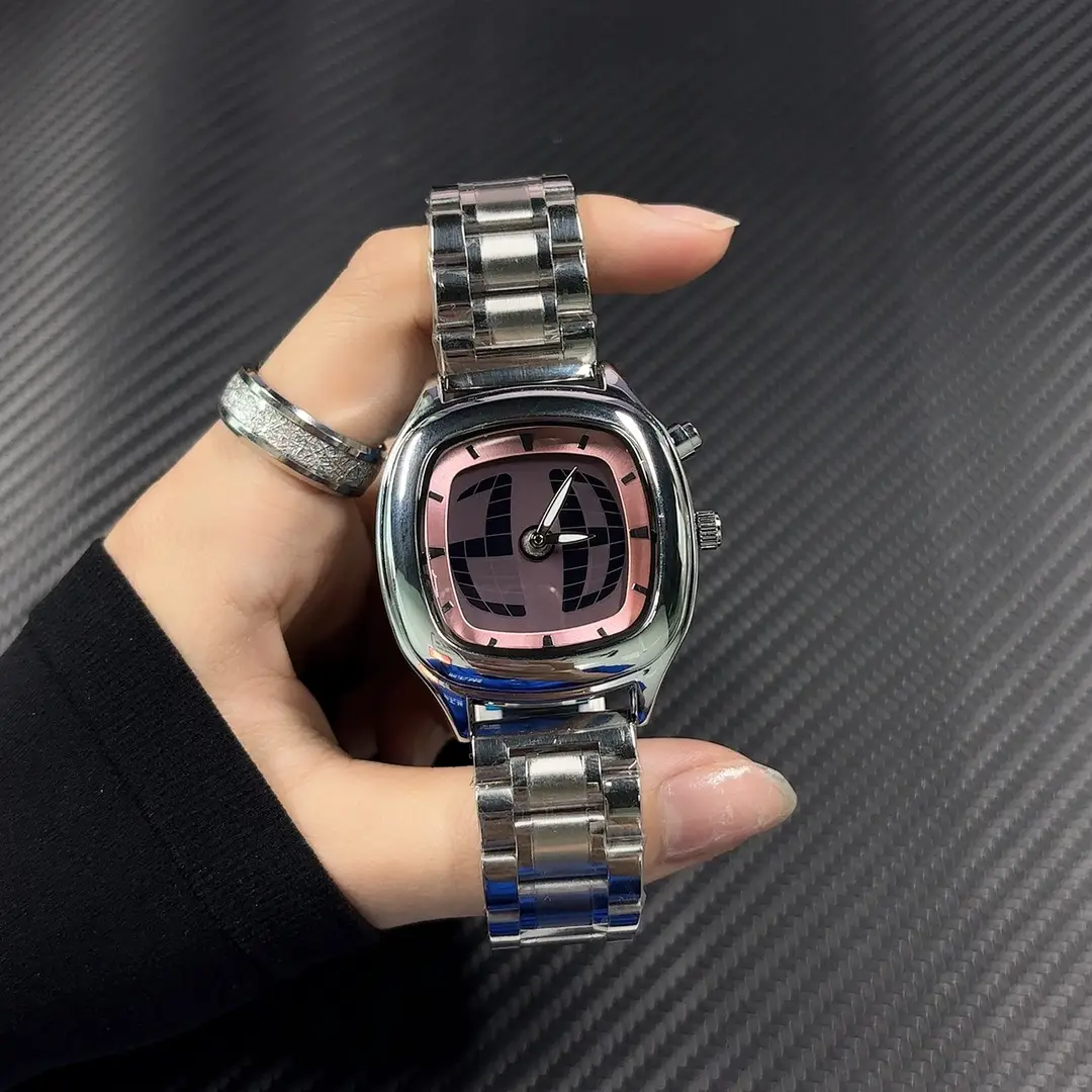 Millennial Retro Fashion Concept Digital Display Sports Men's Watch with Analog and Digital Hands, Niche Ins Trendy Brand Quartz Watch
