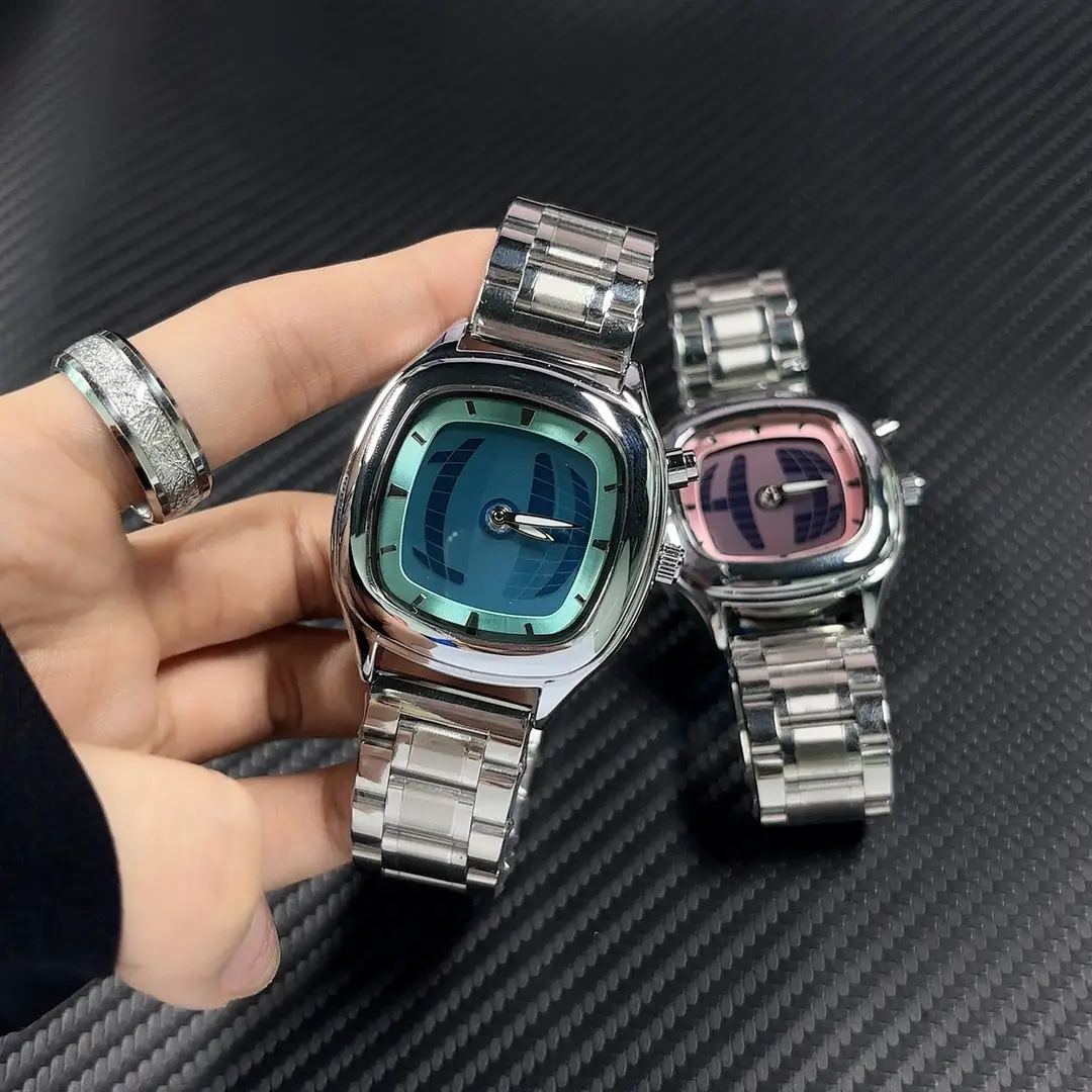 Millennial Retro Fashion Concept Digital Display Sports Men's Watch with Analog and Digital Hands, Niche Ins Trendy Brand Quartz Watch