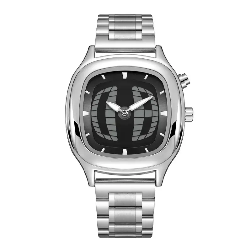 Millennial Retro Fashion Concept Digital Display Sports Men's Watch with Analog and Digital Hands, Niche Ins Trendy Brand Quartz Watch