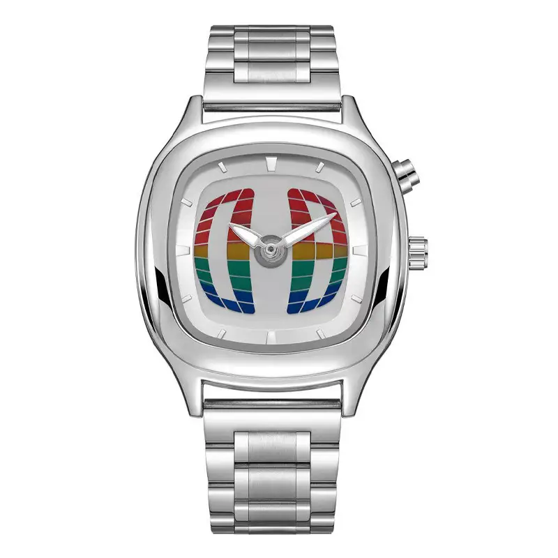 Millennial Retro Fashion Concept Digital Display Sports Men's Watch with Analog and Digital Hands, Niche Ins Trendy Brand Quartz Watch