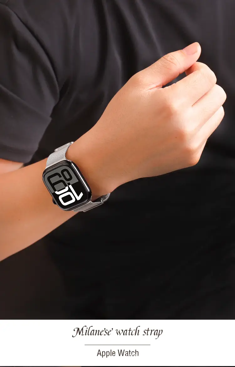 Metal Double Magnetic Milanese Watch Band Suitable for All Series of Apple Watch Iwatchs11 Watch Bands — feature 12