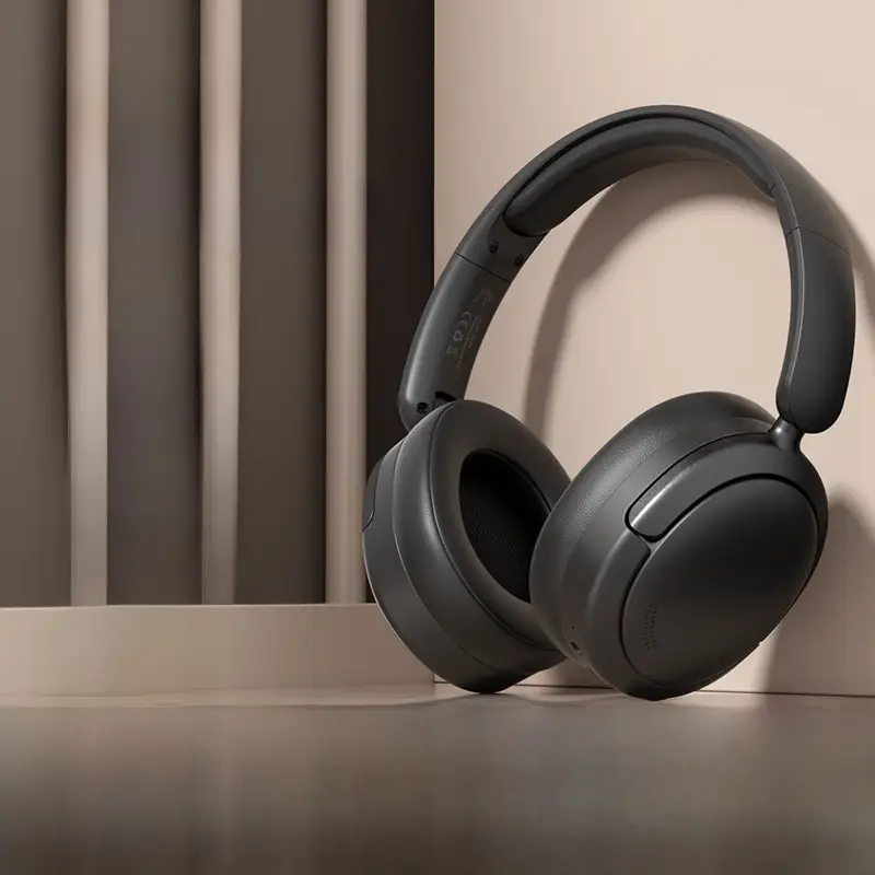 Over-Ear Wireless Bluetooth Headphones Black Noise Reduction - Image 2
