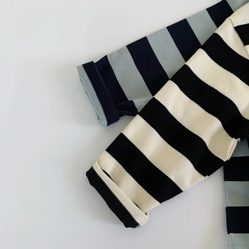 Boys Striped Polo Shirt 2025 Long Sleeve T-Shirt — feature 8