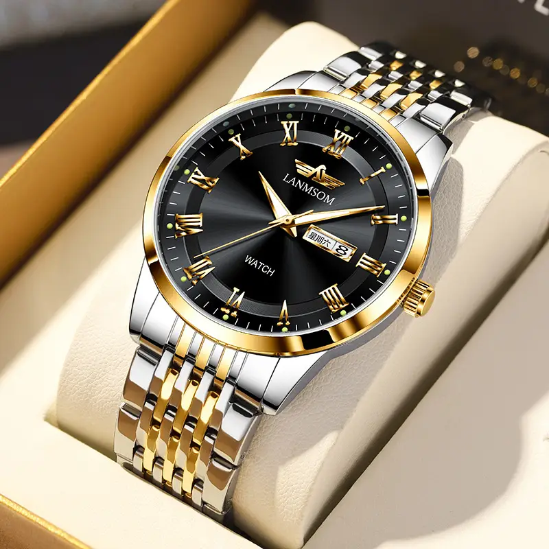 Langsuo Watch Fully Automatic Men's Non-Mechanical Watch Quartz Watch Ultra-Thin Business Simple Waterproof Student Casual Calendar — feature 20
