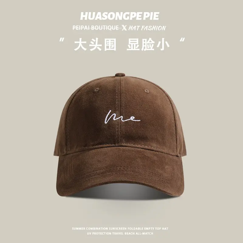 Women Large Head Circumference Duckbill Cap Sweet Student Face-Slimming — feature 13