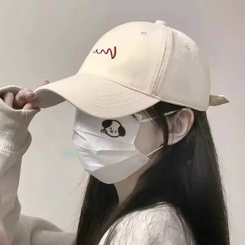 Women Large Head Circumference Duckbill Cap Sweet Student Face-Slimming — feature 2