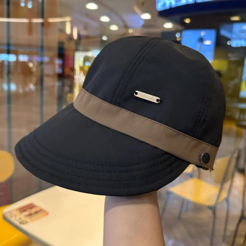 Women's White Duckbill Sun Hat with Face Cover - Image 18