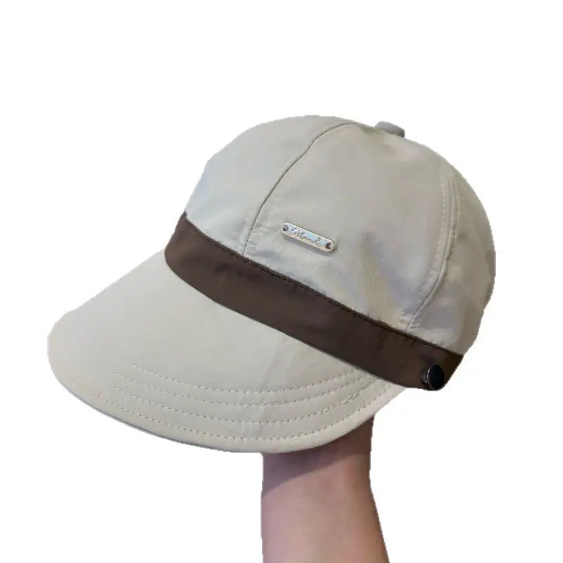Women's White Duckbill Sun Hat with Face Cover - Image 20