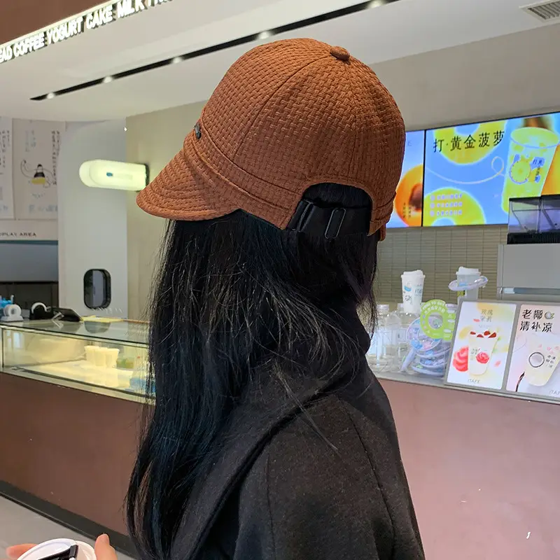 Women's White Duckbill Sun Hat with Face Cover — feature 17