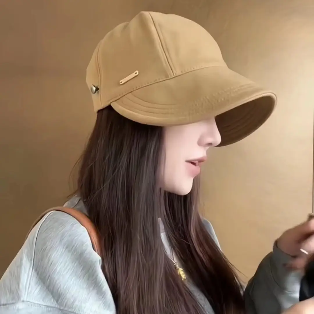 Women's White Duckbill Sun Hat with Face Cover — feature 18
