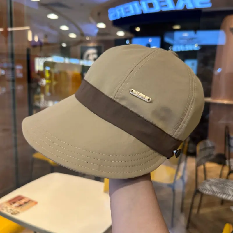 Women's White Duckbill Sun Hat with Face Cover — feature 4