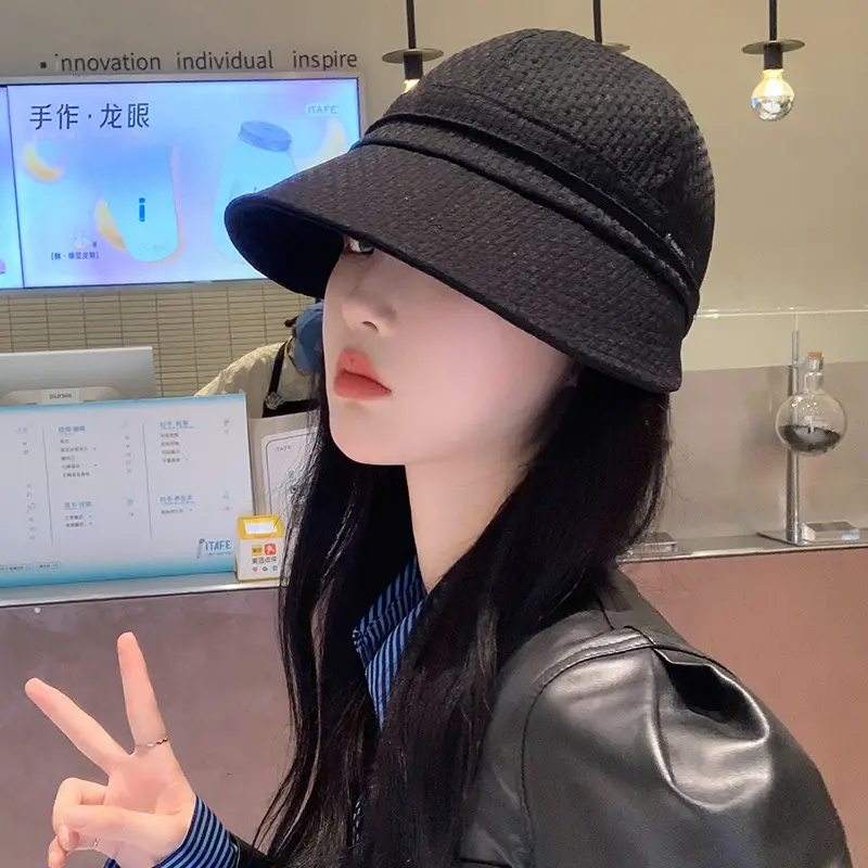 Women's White Duckbill Sun Hat with Face Cover - Image 10