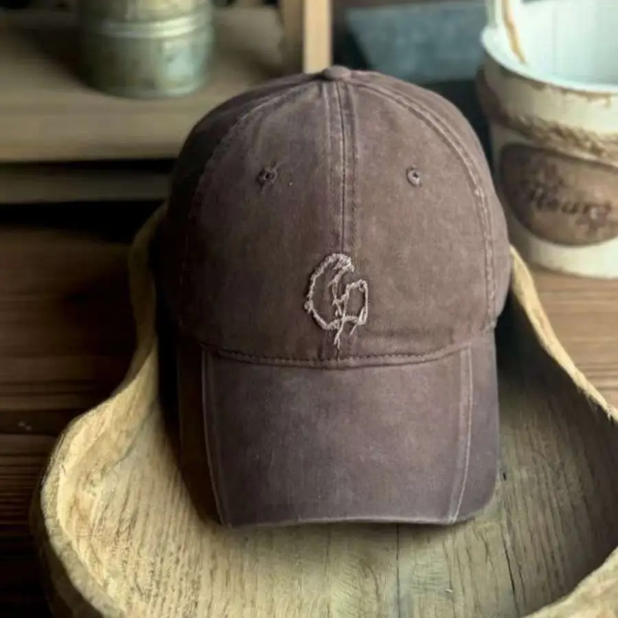 Maroon Japanese Style Baseball Cap for Men