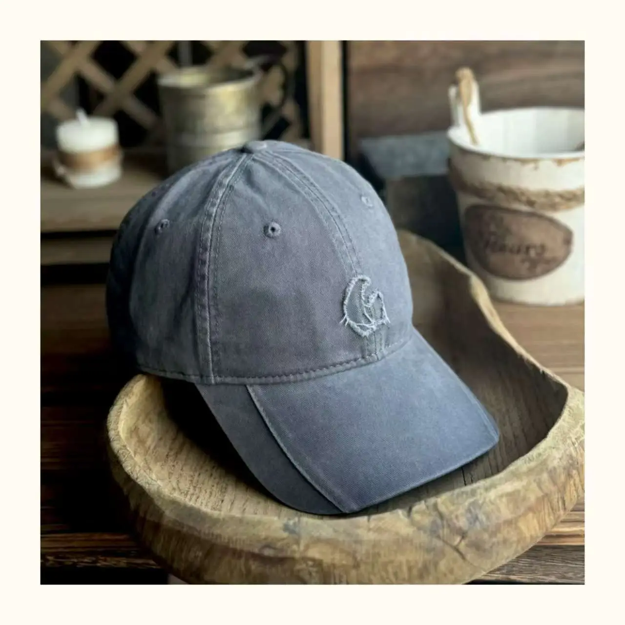 Maroon Japanese Style Baseball Cap for Men — feature 11