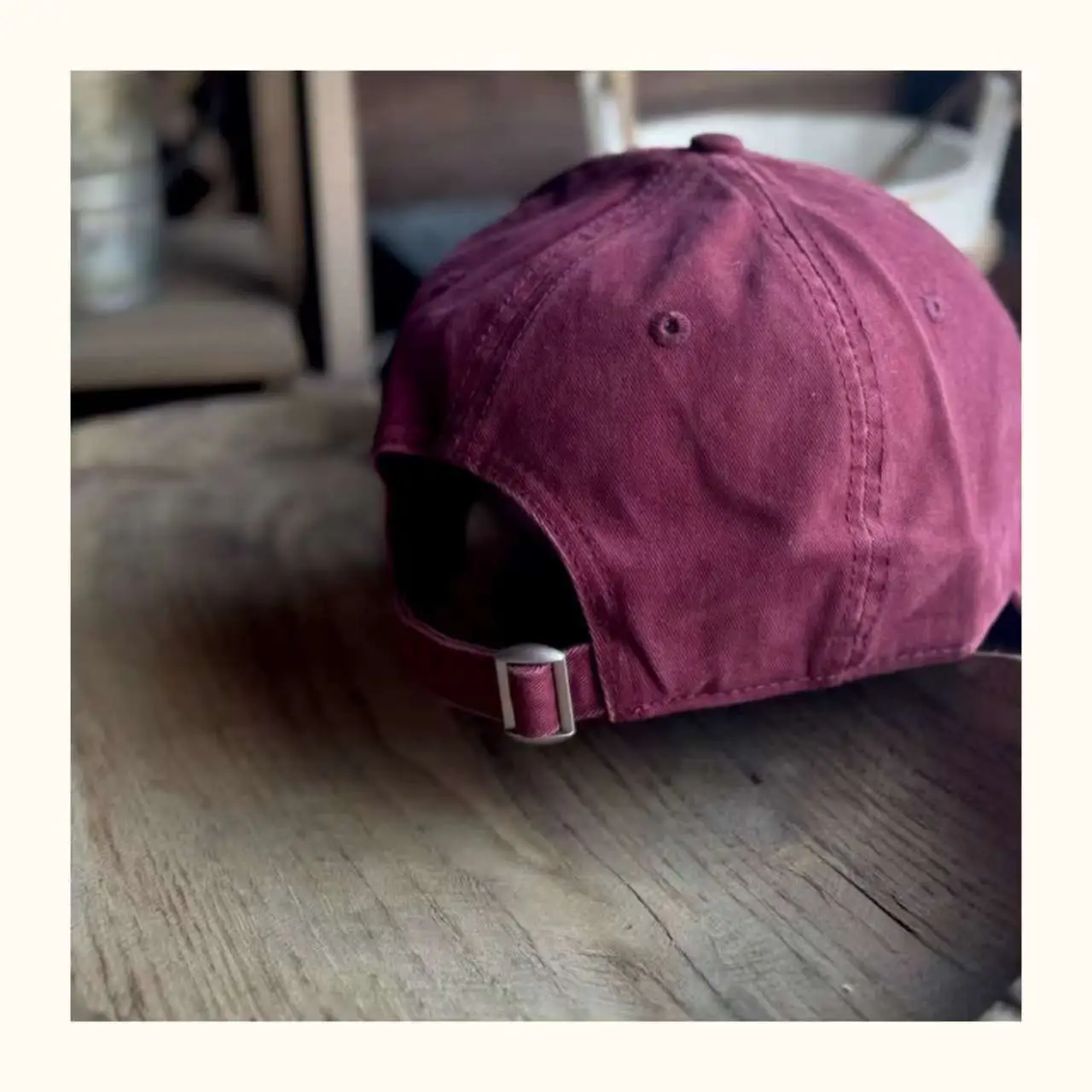 Maroon Japanese Style Baseball Cap for Men — feature 12