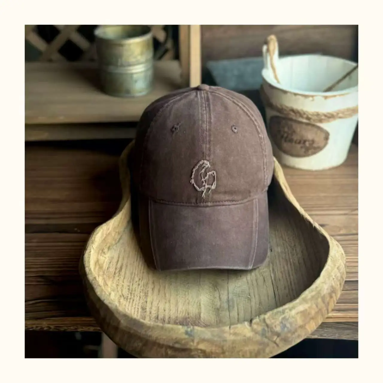 Maroon Japanese Style Baseball Cap for Men — feature 6