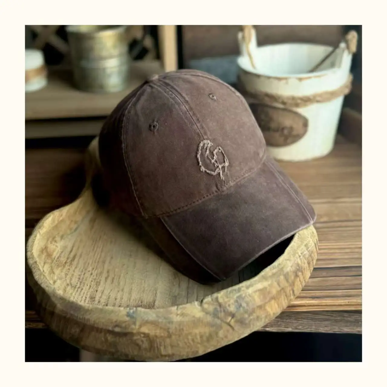 Maroon Japanese Style Baseball Cap for Men — feature 7