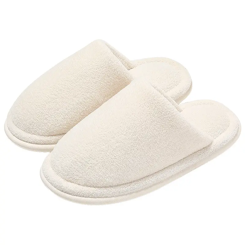 Home Cotton Slippers for Women, Autumn and Winter Indoor Plush Warm Slippers for Couples, Silent Non-Slip Furry Slippers for Men, Wholesale