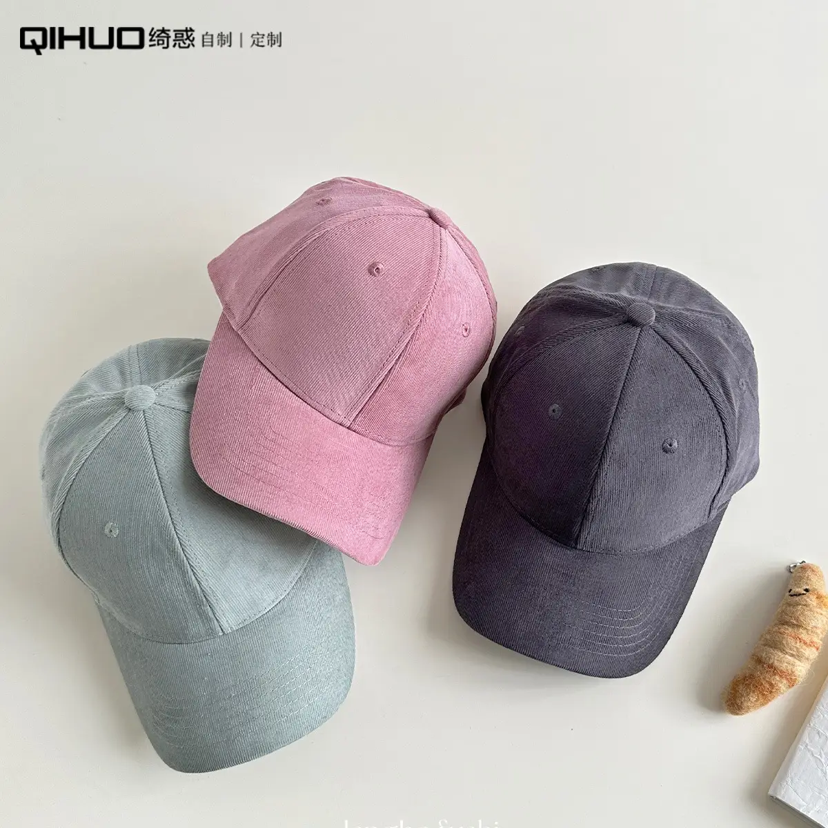 Unisex Korean Style Baseball Cap Light Grey