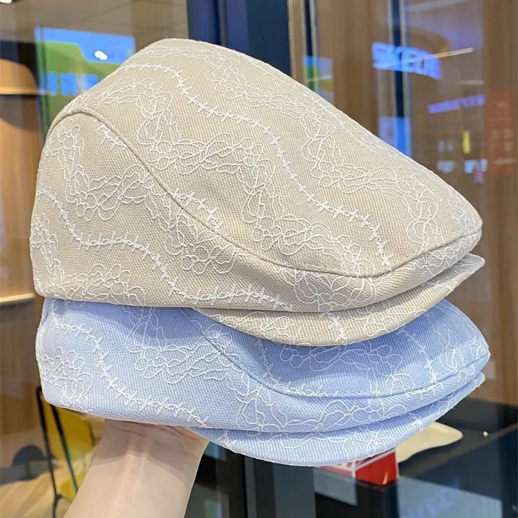 Women Lace Forward Hat Spring Summer Painter Beret — feature 4