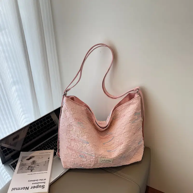2025 Summer Women's Casual Embroidered Tote Bag - Image 5