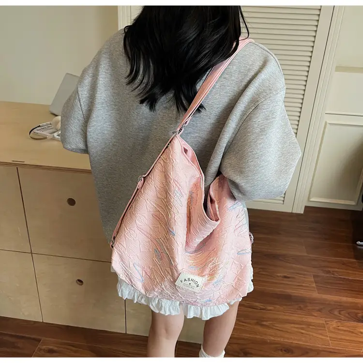 2025 Summer Women's Casual Embroidered Tote Bag — feature 15