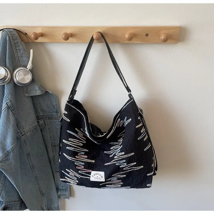 2025 Summer Women's Casual Embroidered Tote Bag — feature 21