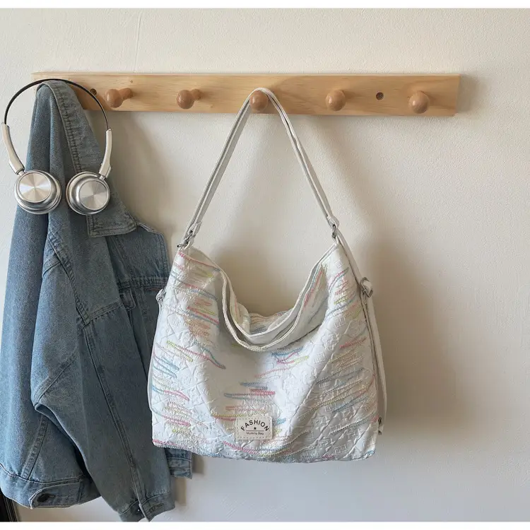 2025 Summer Women's Casual Embroidered Tote Bag — feature 22